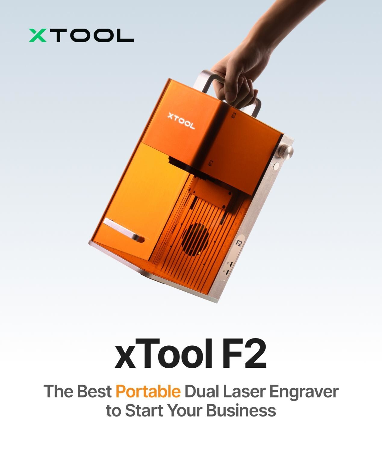 xtool-devoile-f2-:-le-premier-graveur-double-laser-portable-alimente-par-ai-crafting-agent