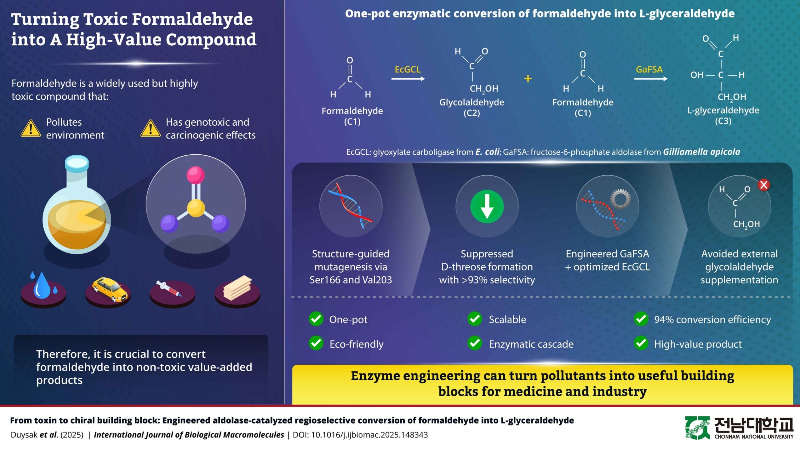 toxin-to-treasure:-chonnam-national-university-scientists-use-engineered-enzyme-to-turn-formaldehyde-pollutant-into-high-value-chemical